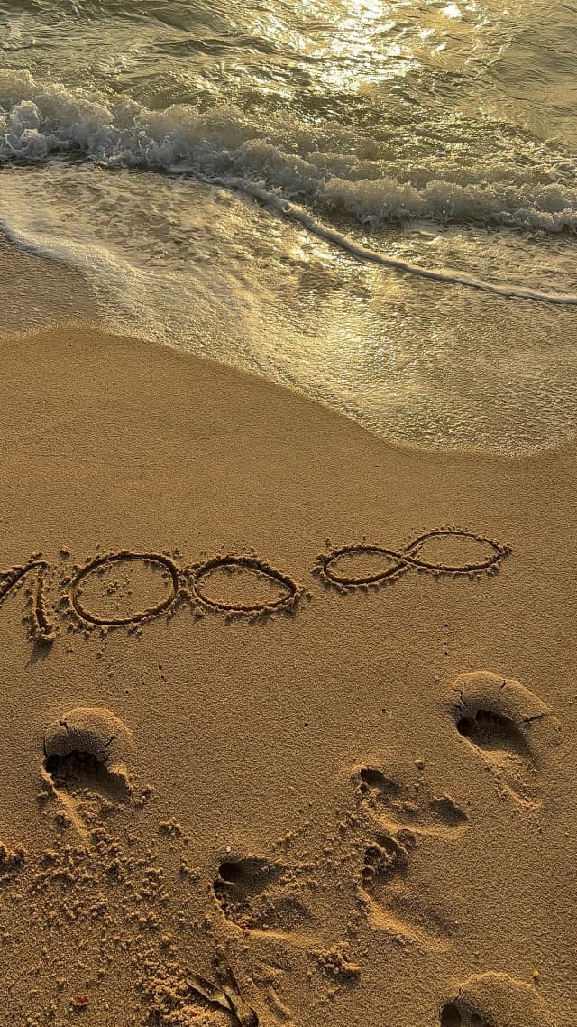 100% MGMT Zeichen im Sand am Meer